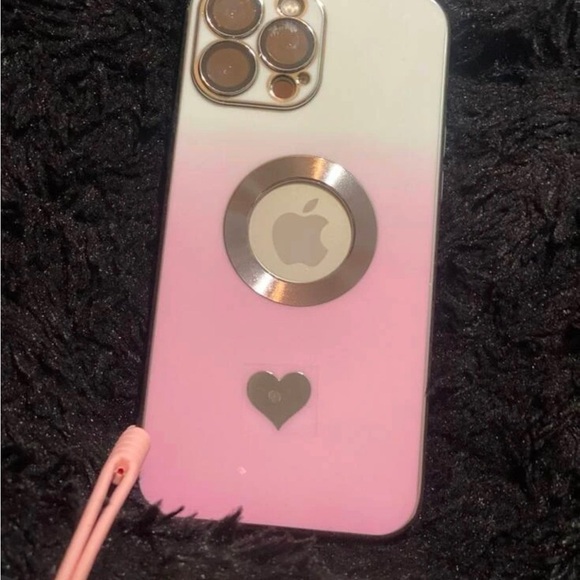 iPhone 14 Promax cute colorful summer Heart Print Phone Case With Lanyard - Picture 6 of 12